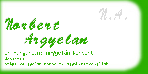 norbert argyelan business card