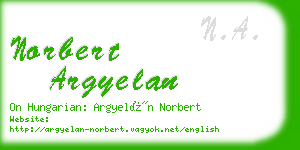 norbert argyelan business card